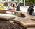 RailRoad seating and planters enhance shopping area 0