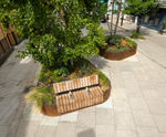 AKRI®  300 - raised planter beds with bench seating