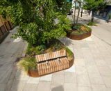 AKRI®  300 - raised planter beds with bench seating - on this page