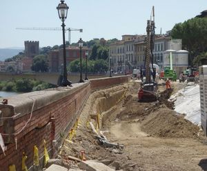 Piping systems for the Ponte Vecchio sink hole