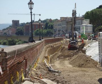 Piping systems for the Ponte Vecchio sink hole