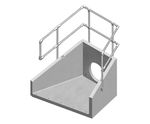 AH10 left hand angled headwall