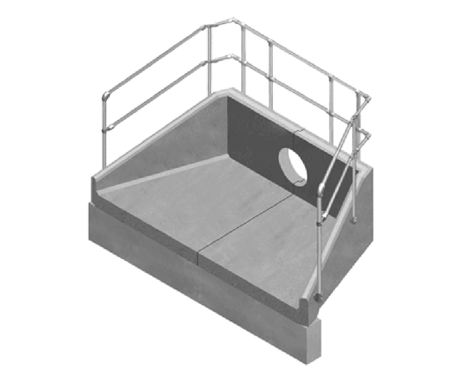 SFA27 A headwall, backwall height 1300