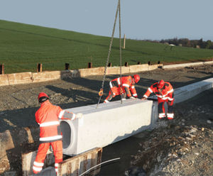 Large concrete slot drains for M6 Smart Motorway