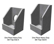 One piece heavy duty silt trap inlet