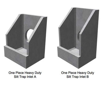 One piece heavy duty silt trap inlet