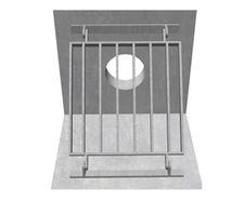 45° sloped trash screens