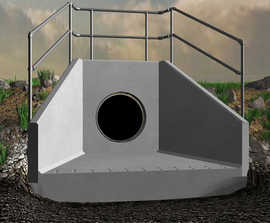 Precast concrete headwalls with factory-fitted options