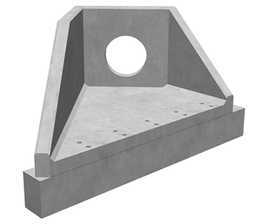 Angled precast concrete headwalls