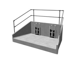 Precast concrete headwalls with penstocks