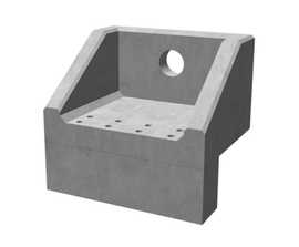 RSFA11 precast concrete rectangular headwall