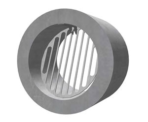 Pipe-mounted stainless steel vermin gate