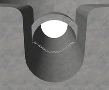 Sewers for Adoption safety chains - steel manhole and pipe safety chain