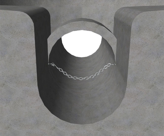 Sewers for Adoption safety chains - steel manhole and pipe safety chain
