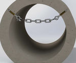 Highway safety chains for manholes and pipes