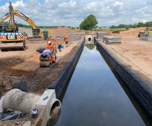 Precast concrete headwalls for flood prevention scheme