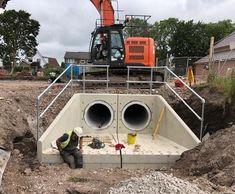 Multiple pipe openings in headwalls