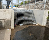 Bespoke precast concrete headwall - Cyrddan Brook, Wales - on this page