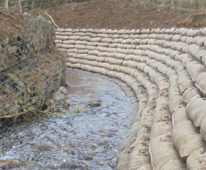 Vegetated wall system - Bonaly Burn, Edinburgh