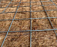 Badger Mat R - anti-burrowing coir and steel mesh erosion control blanket