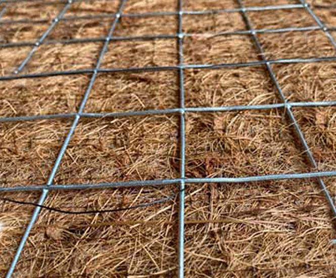 Badger Mat R - anti-burrowing coir and steel mesh erosion control blanket