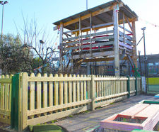 Fencing and gates secure adventure playground - London