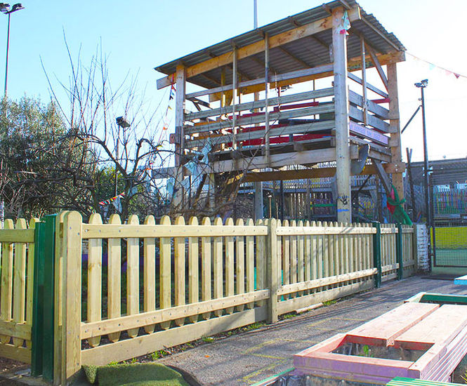 Fencing and gates secure adventure playground - London
