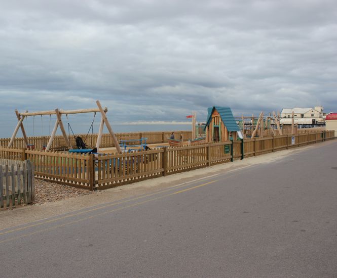 Playtime® Timber fencing for new seaside playground
