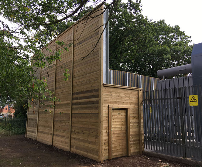 Jakoustic® Plus fencing mitigates noise from substation