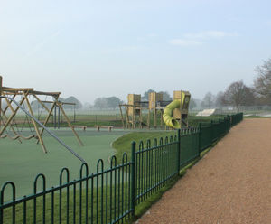 Anti-trap bow-top fencing safely secures new playground