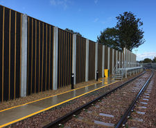 Acoustic barrier reduces noise pollution at train depot