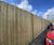Timber fence panels create boundary at supermarket 0