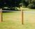 Silver Rail Fencing - timber post with steel railing 1