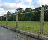 Silver Rail Fencing - timber post with steel railing - on this page
