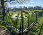 Metal playground fencing for Parish Council play park