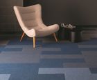 Broadrib fibre-bonded contract carpet tiles