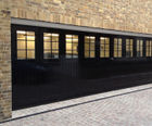 Side-sectional sliding garage doors