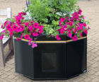 Octagonal self-watering plastic planter (OCT-0P)