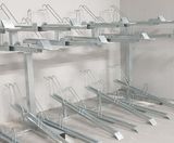 Two-tier cycle racks creates a secure & organised bicycle parking facility - on this page
