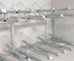 Two-tier cycle racks creates a secure & organised bicycle parking facility