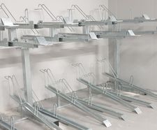 Two-tier cycle racks creates a secure & organised bicycle parking facility