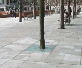 Tree pit access covers
