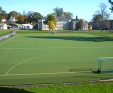 Synthetic hockey pitch installation