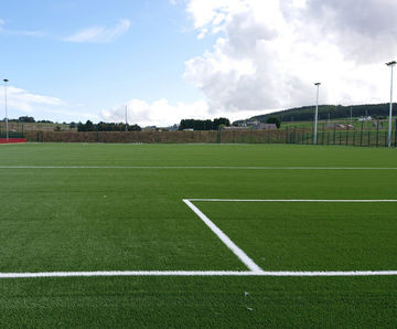 Synthetic football pitch installation