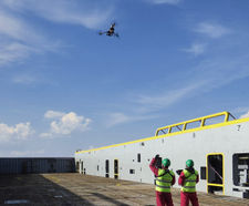 Optical gas imaging (OGI) inspection for oil platform