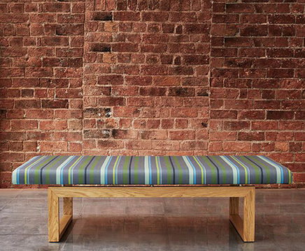 Code stripes wool upholstery fabric