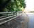 Timber pedestrian and cycle guardrail for Lancing College, West Sussex 3