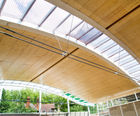 Lightweight Kerto timber components for tennis club roof