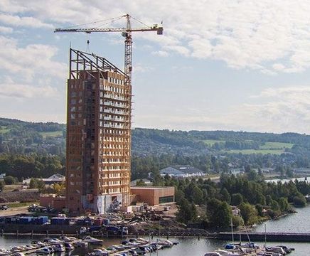 Kerto LVL flooring in world's tallest wooden building 