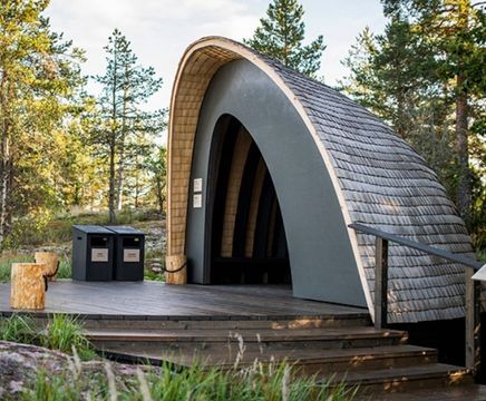Bespoke forest shelter created with Kerto LVL lumber